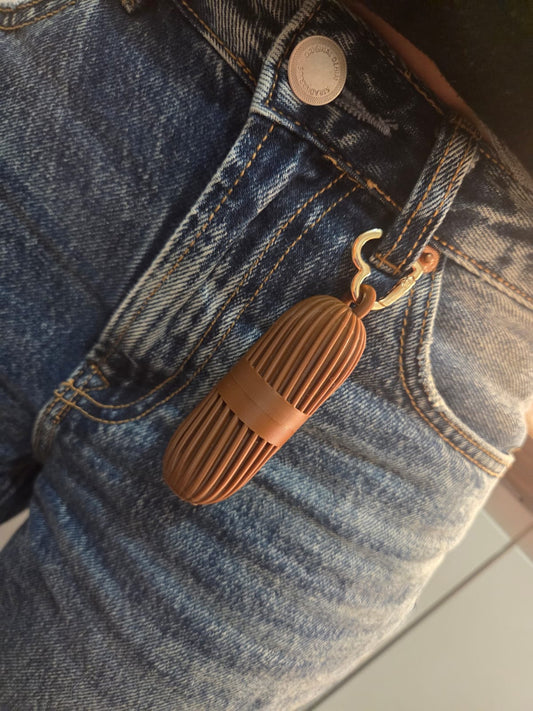 Spiral Chapstick Holder Keychain