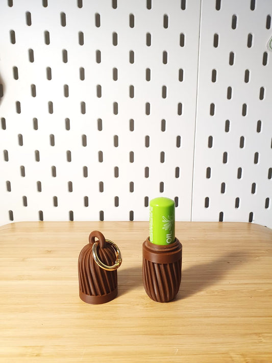 Spiral Chapstick Holder Keychain